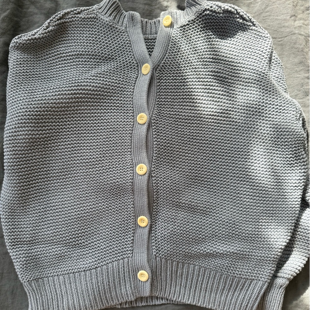 Alex Mill Women’s Cotton Button Back Sweater light blue size L